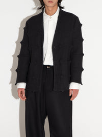 Spiked Jacket Black-Woojun Jang-APOC STORE