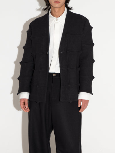 Spiked Jacket Black-Woojun Jang-APOC STORE