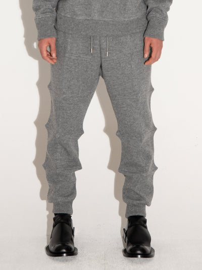 Spiked Jogger Trousers Grey-Woojun Jang-APOC STORE