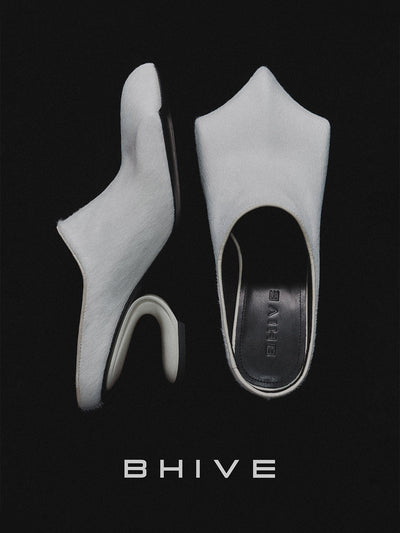 Drago Mules White Unshaved-BHIVE-APOC STORE