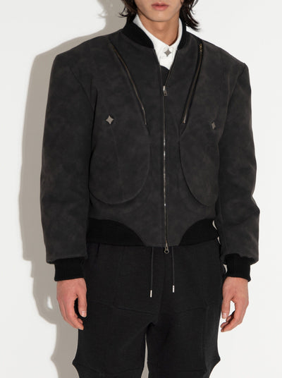 Debossed Bomber Black-Woojun Jang-APOC STORE