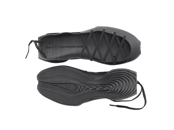 Laced Rubber Runners - Black-BODY AMPLIFICATION DEVICES-APOC STORE