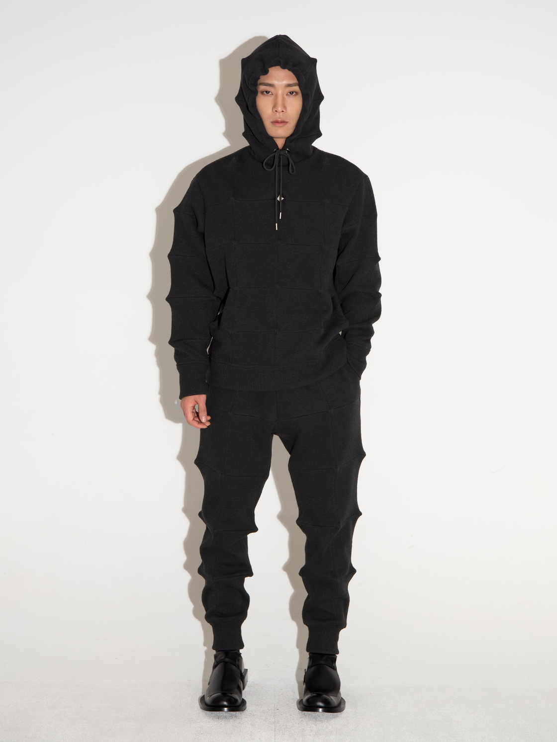 Woojun Jang Spiked Hoodie Black – APOC STORE