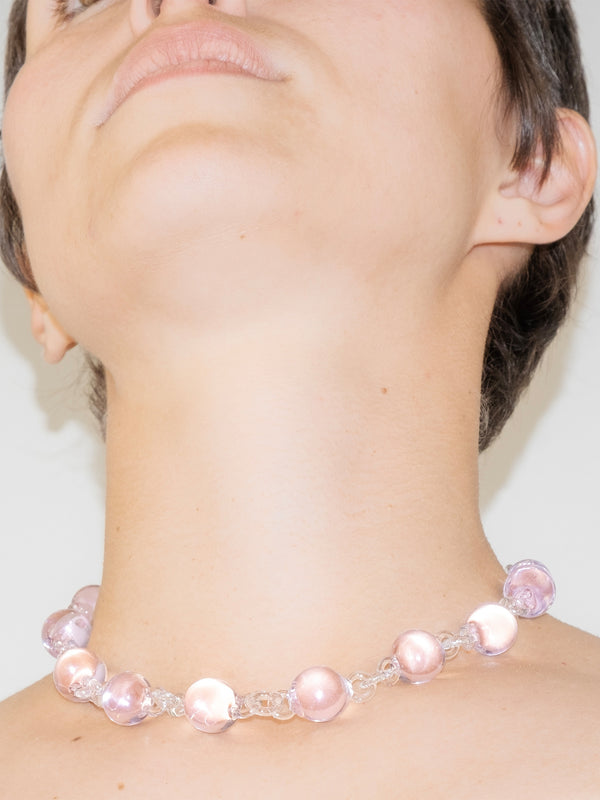 Orb Bold Necklace Pink-Clara Schweers-APOC STORE