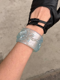 Flower Bangle - Blue Quartz-Crystal-APOC STORE