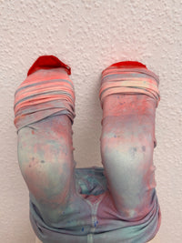 Pastel Border Pink tights-Stau Heidemarie-APOC STORE