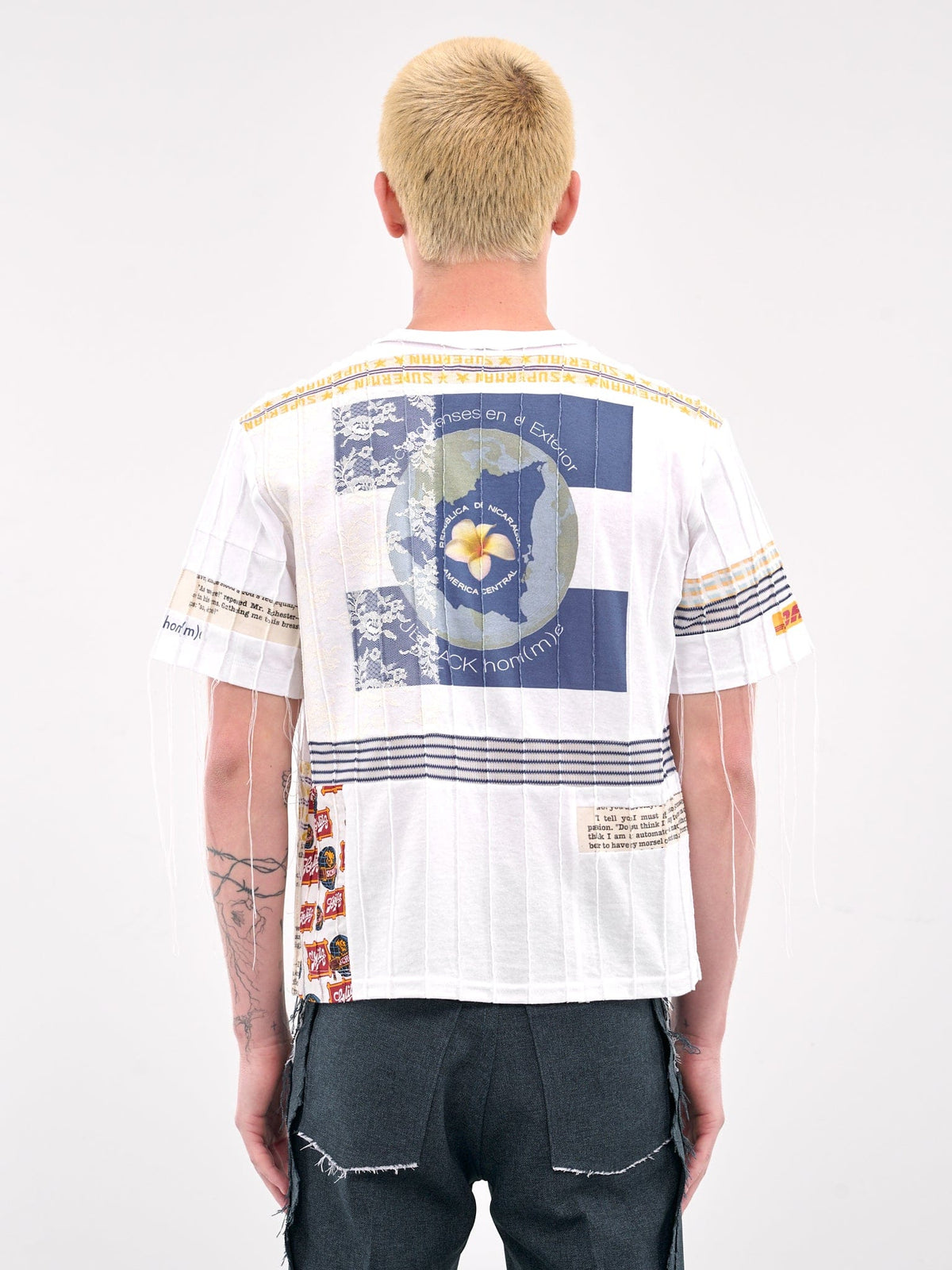 Pin-tuck Patchwork Shirts (White)-Jetpack Hom(m)e-APOC STORE