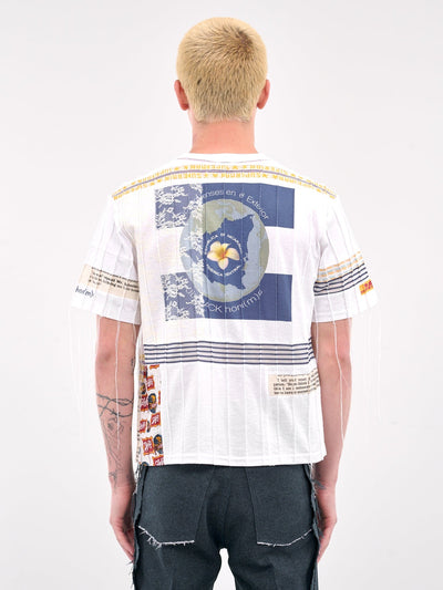 Pin-tuck Patchwork Shirts (White)-Jetpack Hom(m)e-APOC STORE
