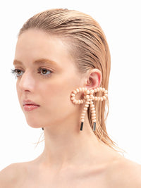 Lady Ribbon Earrings - Jade Off White-1CONCEPT-APOC STORE