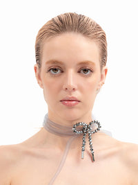 Lady Ribbon Choker - Mirrored-1CONCEPT-APOC STORE