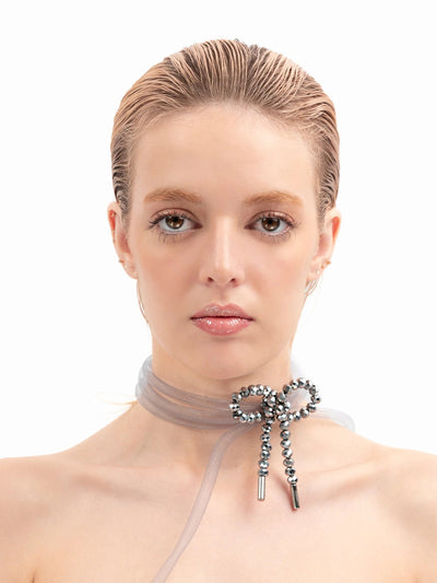 Lady Ribbon Choker - Mirrored-1CONCEPT-APOC STORE