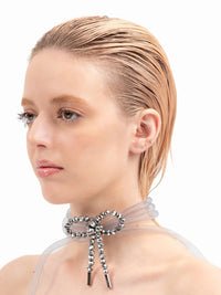 Lady Ribbon Choker - Mirrored-1CONCEPT-APOC STORE