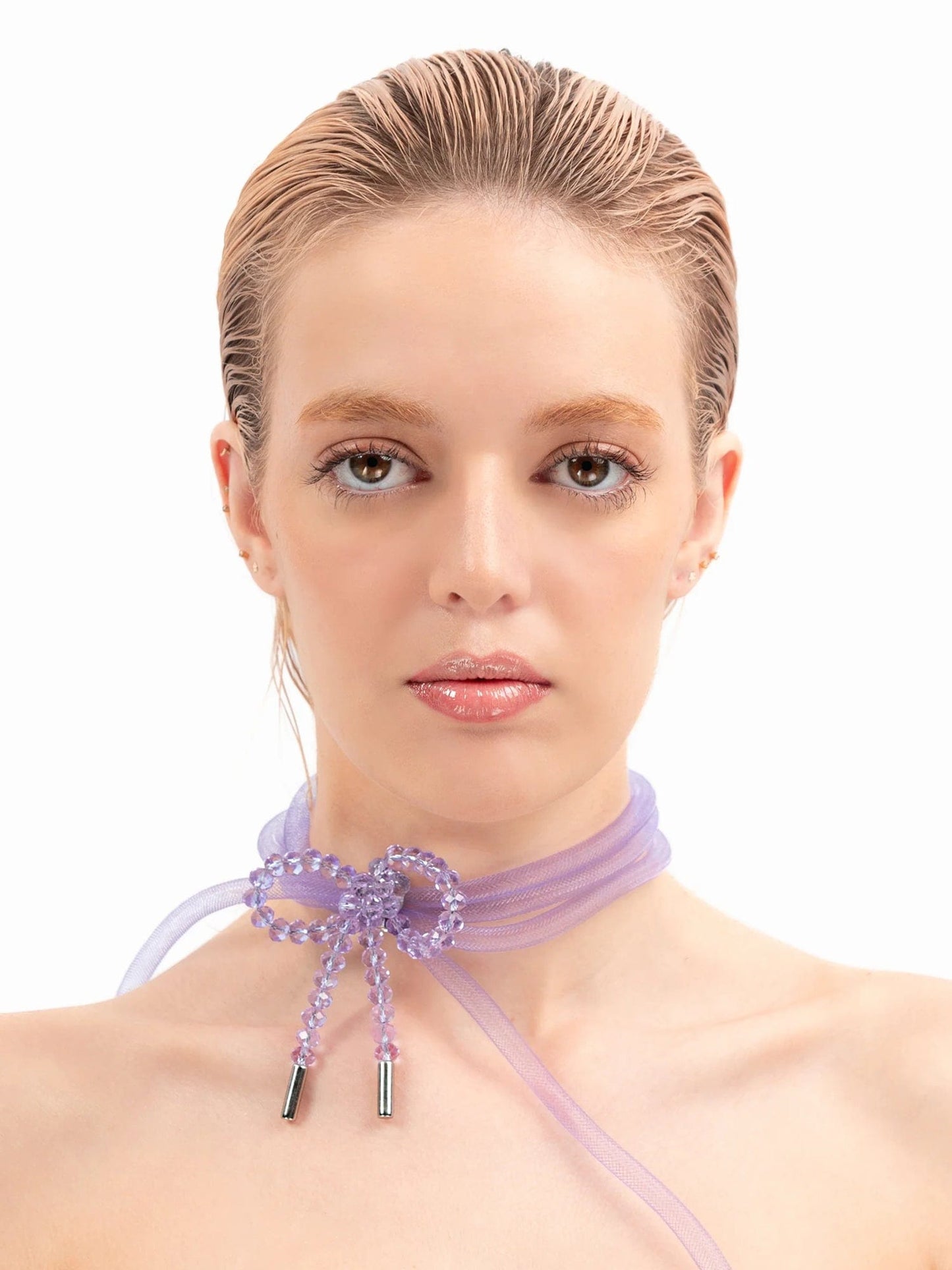 Lady Ribbon Choker - Lilac-1CONCEPT-APOC STORE