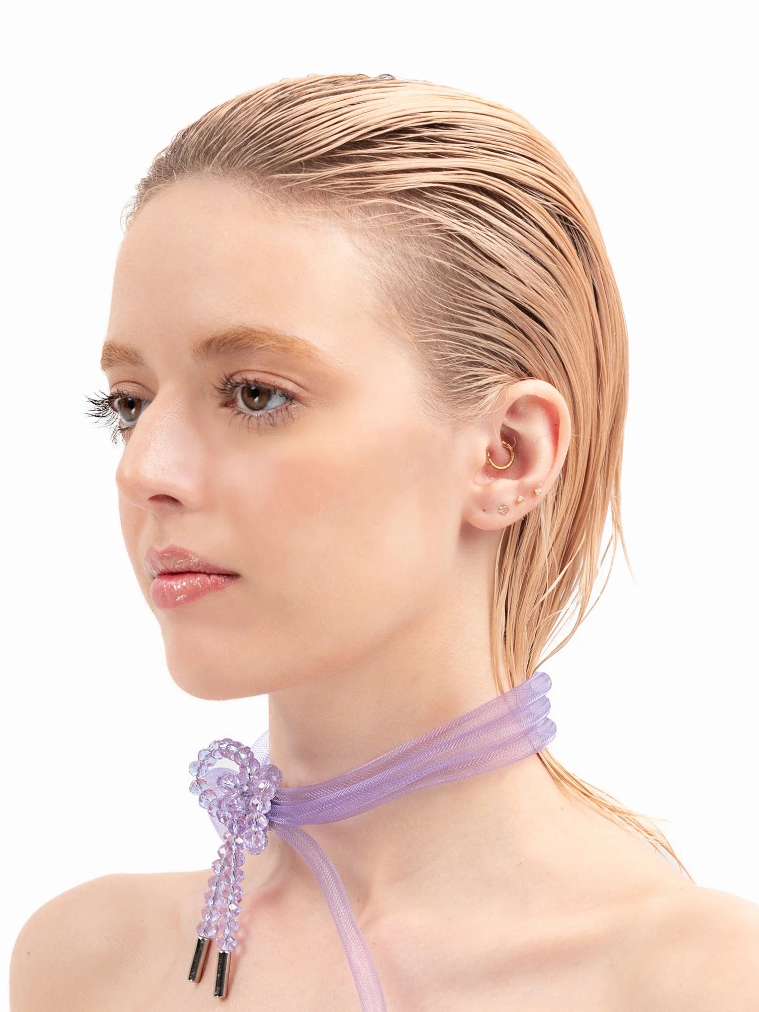Lady Ribbon Choker - Lilac-1CONCEPT-APOC STORE