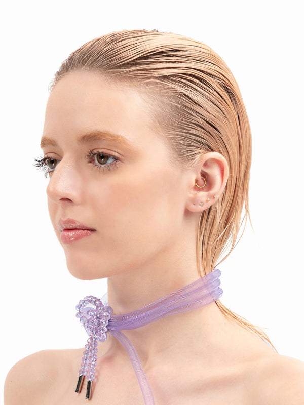 Lady Ribbon Choker - Lilac-1CONCEPT-APOC STORE