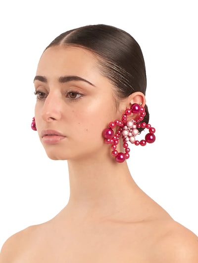 Candy Earrings - Burgundy / Reflective Pink-1CONCEPT-APOC STORE
