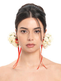 Wedding Bouquet Earrings - White-1CONCEPT-APOC STORE