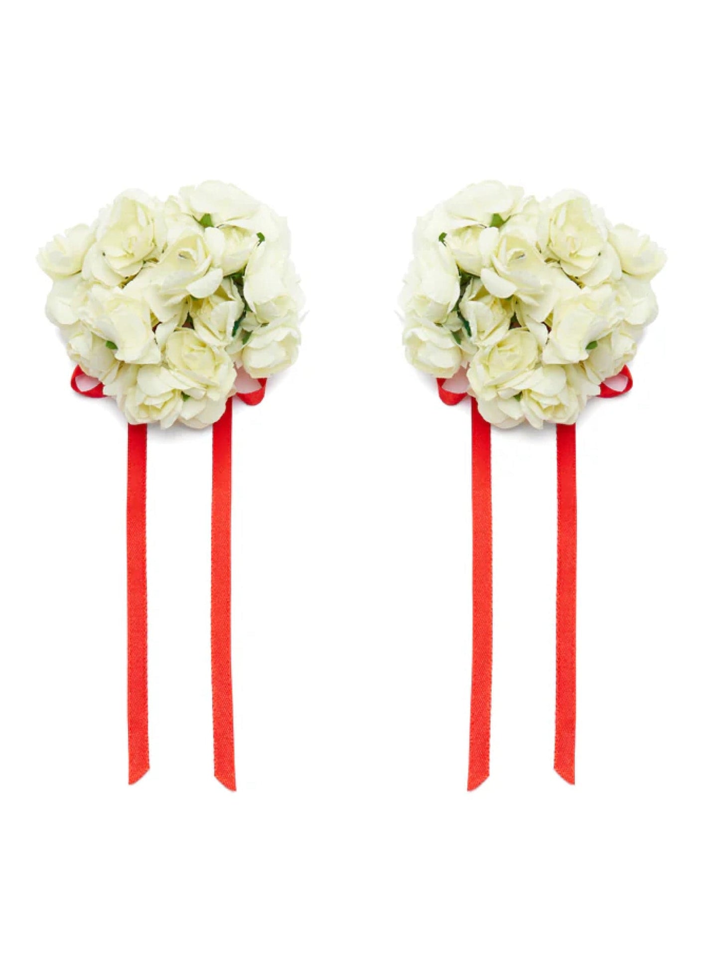 Wedding Bouquet Earrings - White-1CONCEPT-APOC STORE