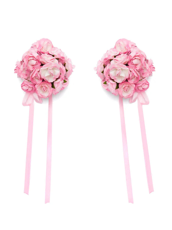 Wedding Bouquet Earrings - Pink-1CONCEPT-APOC STORE
