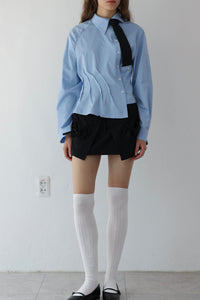 Twist Shirt - Blue-Julye Han-APOC STORE