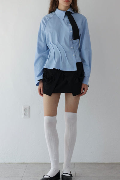 Twist Shirt - Blue-Julye Han-APOC STORE