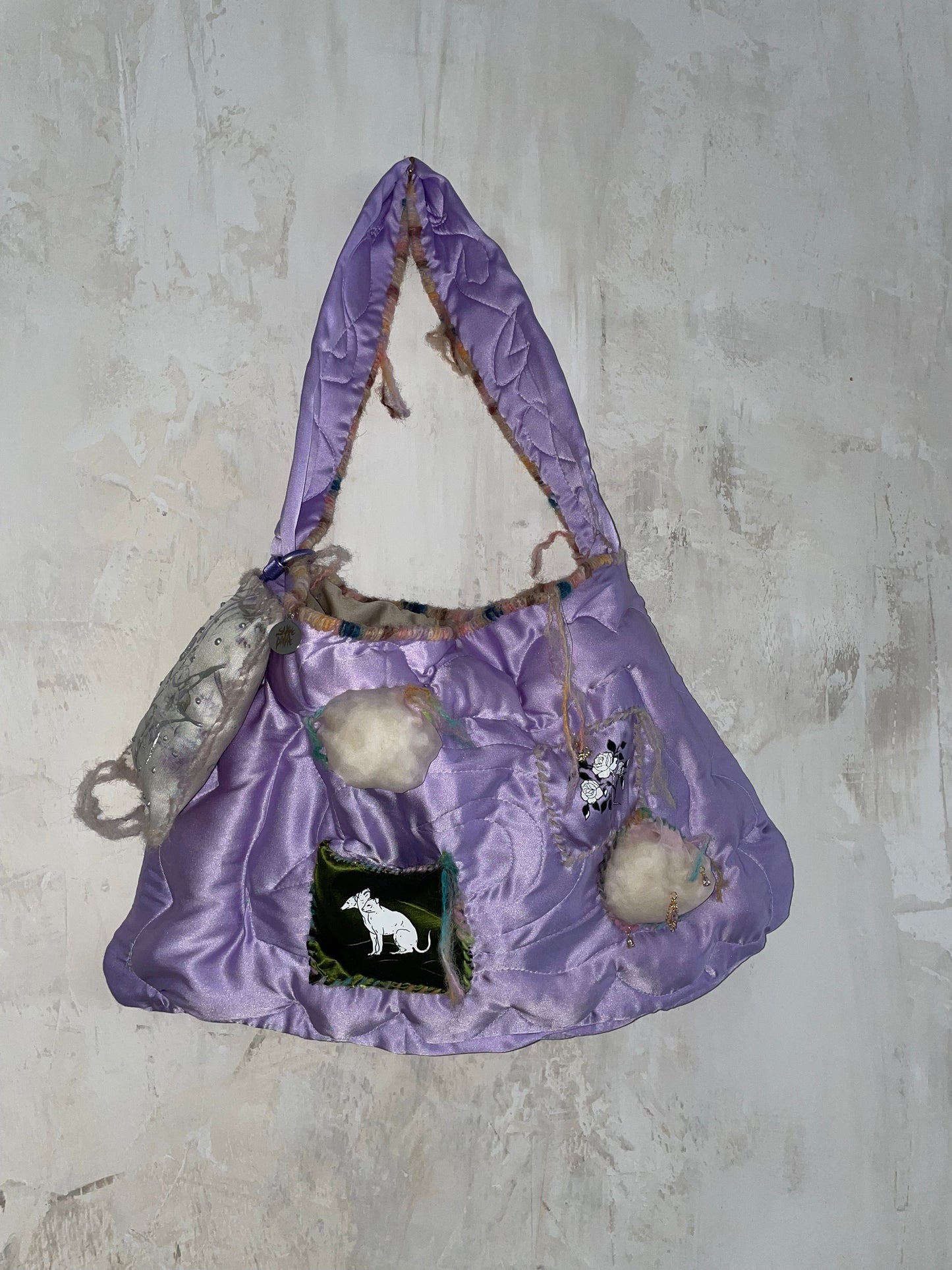 lilac cloud silk bag-Snake Divine-APOC STORE
