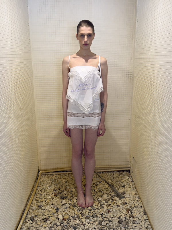 Cotton-lace Apron/Top with embroidery-Nastyamasha-APOC STORE