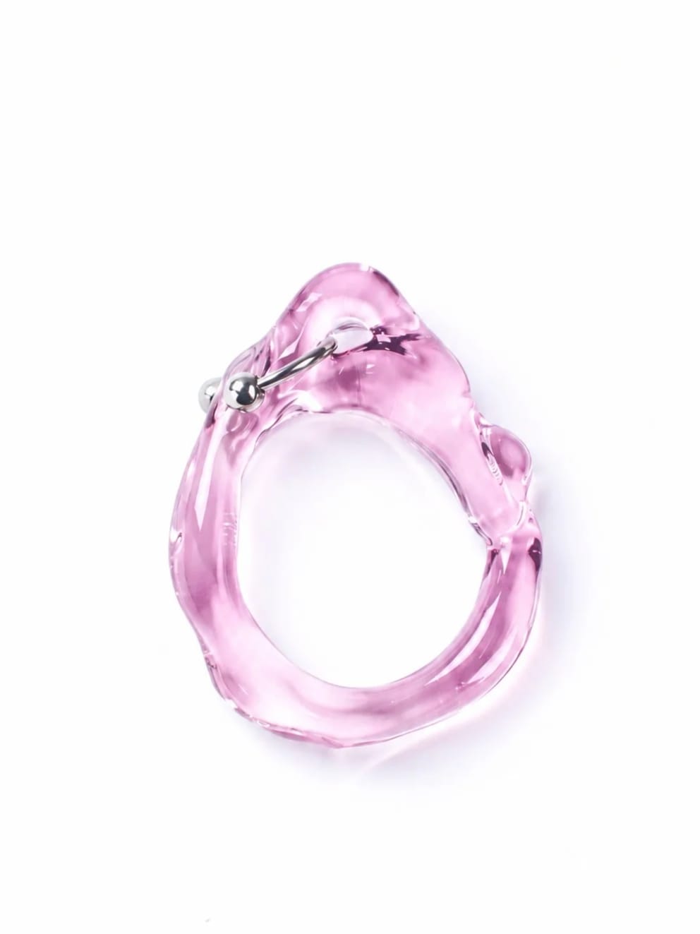 Pierced Glass Ring 0001-Rain and Rivers-APOC STORE