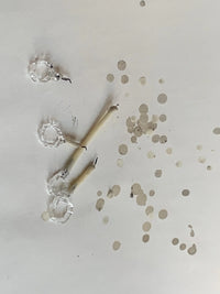 Candle and Flower Glass Ring 0136-Rain and Rivers-APOC STORE