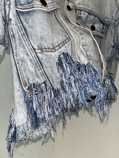 Beaded Jeans Jacket-Lou de Bètoly-APOC STORE