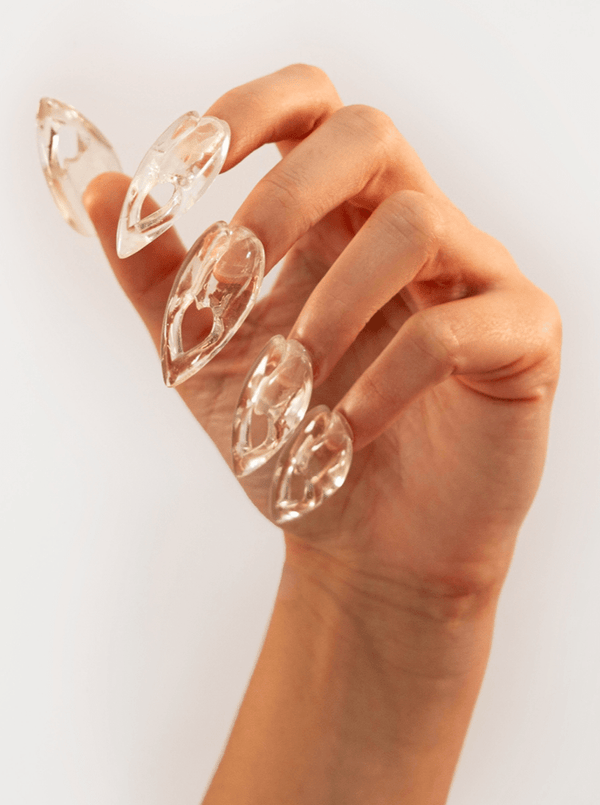 Love Nails Clear Set of 14-Texto Dallas-APOC STORE