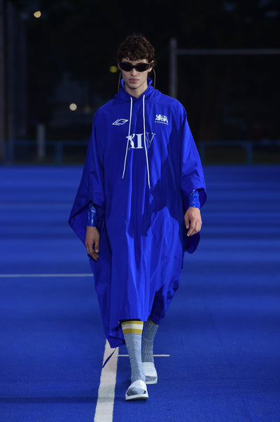 SUPPORTER PONCHO COAT BLUE-Cognomen-APOC STORE