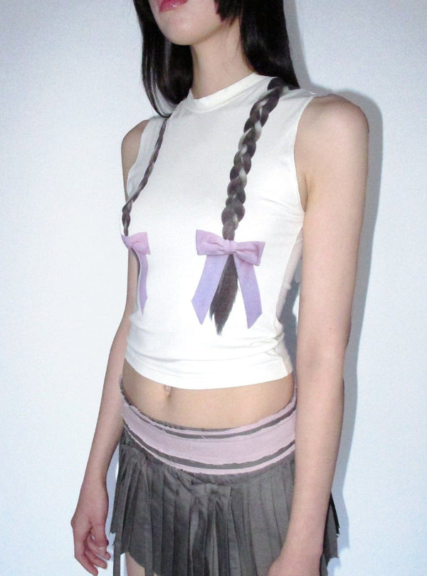 braid print tank-Clara Colette Miramon-APOC STORE