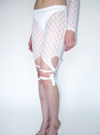 Bow lace tie up leggings-Clara Colette Miramon-APOC STORE