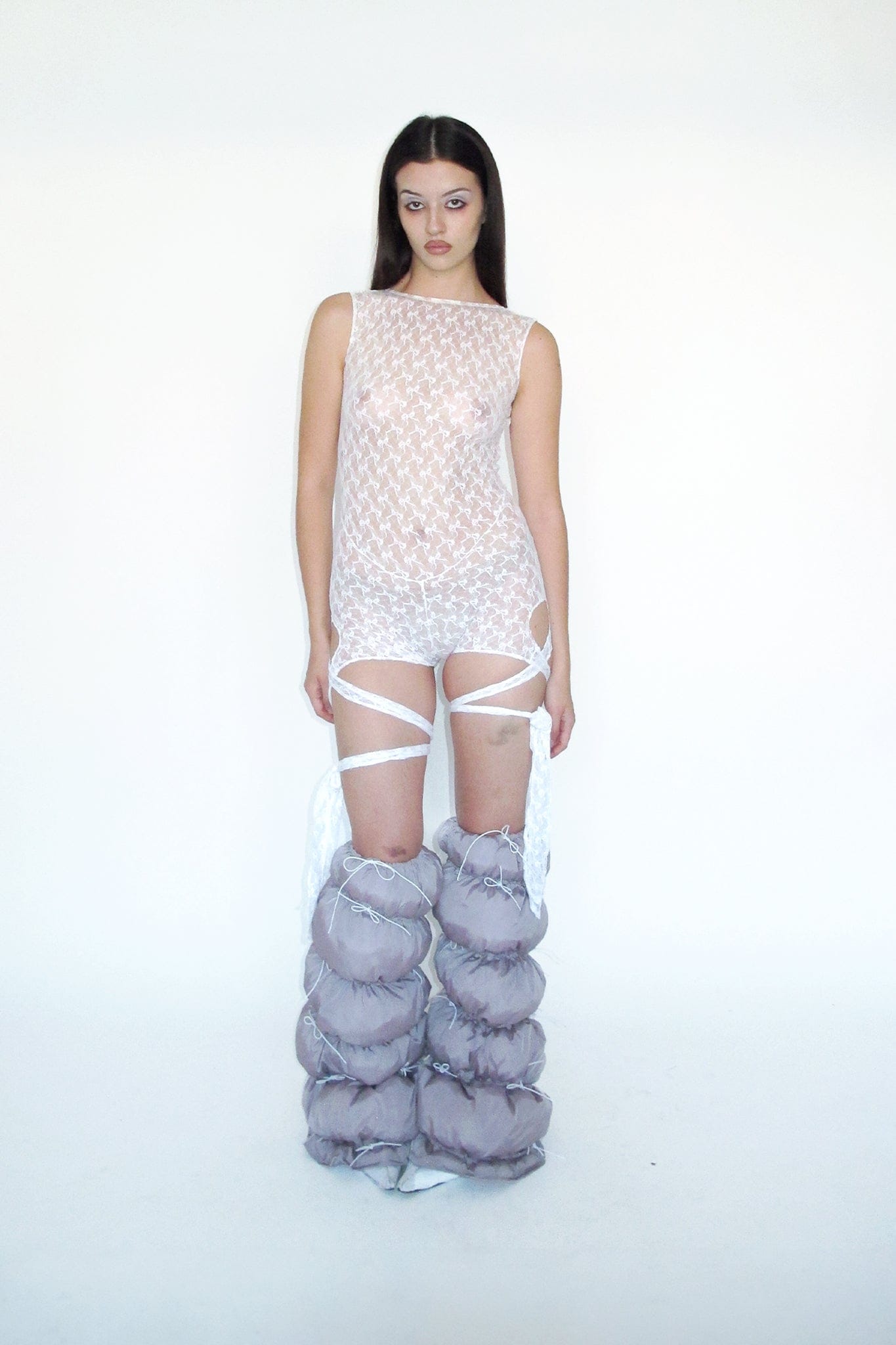 Bow lace romper-Clara Colette Miramon-APOC STORE