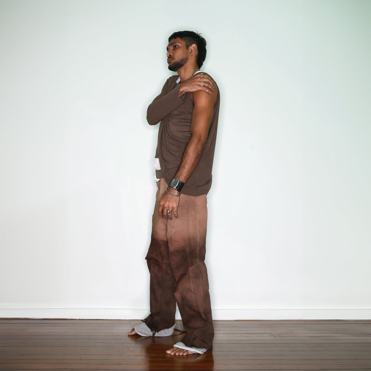 Panelled Dark Wash Pants-Jules Bramley-APOC STORE