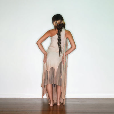 Draped Ribbed Skirt-Jules Bramley-APOC STORE