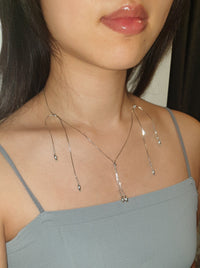 Silver tassel necklace 05-Jaekim-APOC STORE