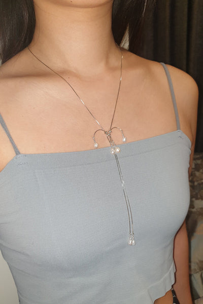Pearl tassel necklace 05-Jaekim-APOC STORE