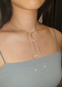 Pearl tassel necklace 05-Jaekim-APOC STORE