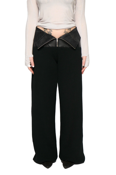 Leather Lefflers Corset Pant - Black-Karlaidlaw-APOC STORE