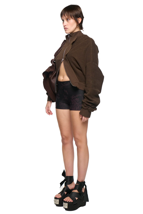 Floral Bike Short - Black/Purple-Karlaidlaw-APOC STORE