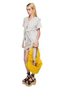Scrunch T-Shirt Dress - Grey Marle-Karlaidlaw-APOC STORE
