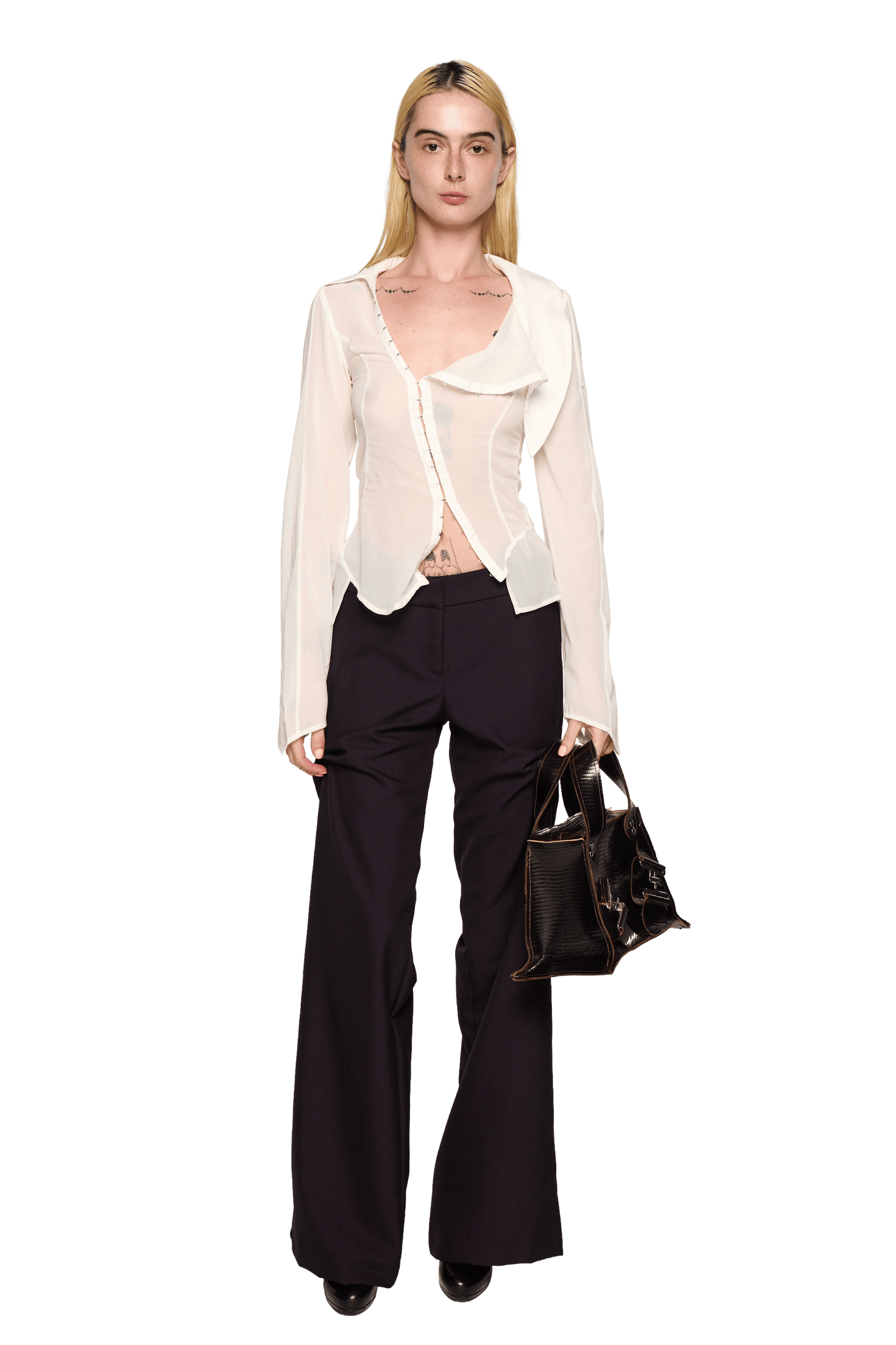 Georgette Sailor Shirt - White