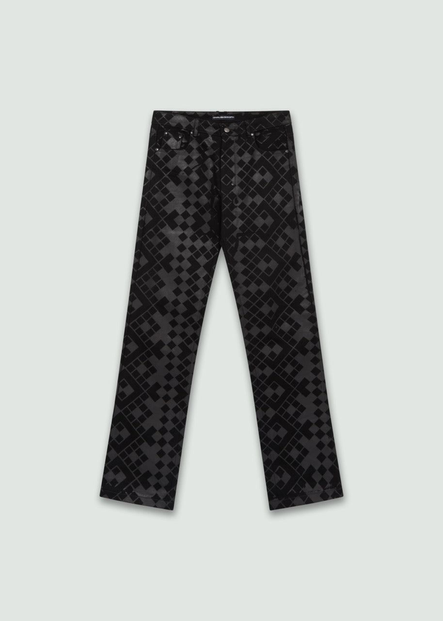 Grid Trousers - Black-Onrushw23fh-APOC STORE