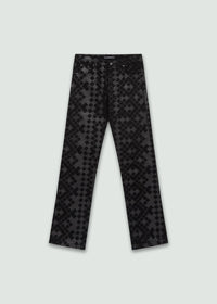 Grid Trousers - Black-Onrushw23fh-APOC STORE