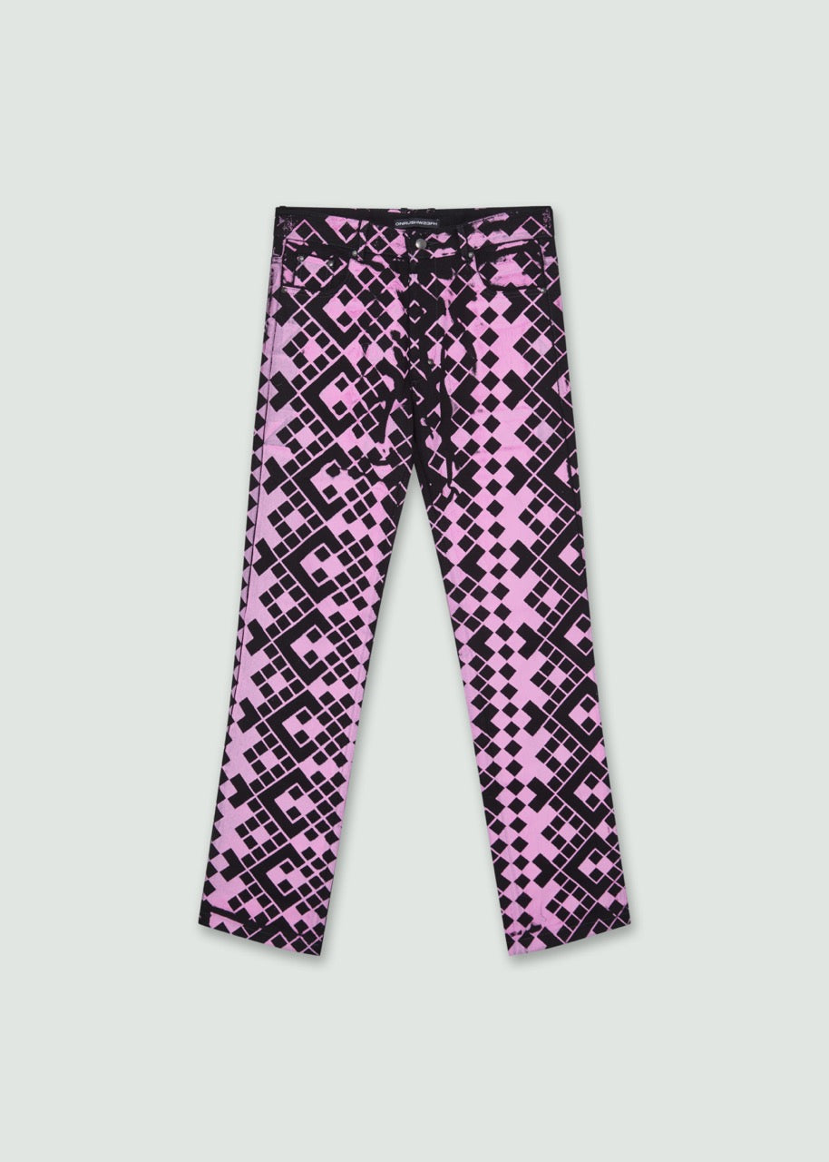 Grid Trousers - Pink-Onrushw23fh-APOC STORE
