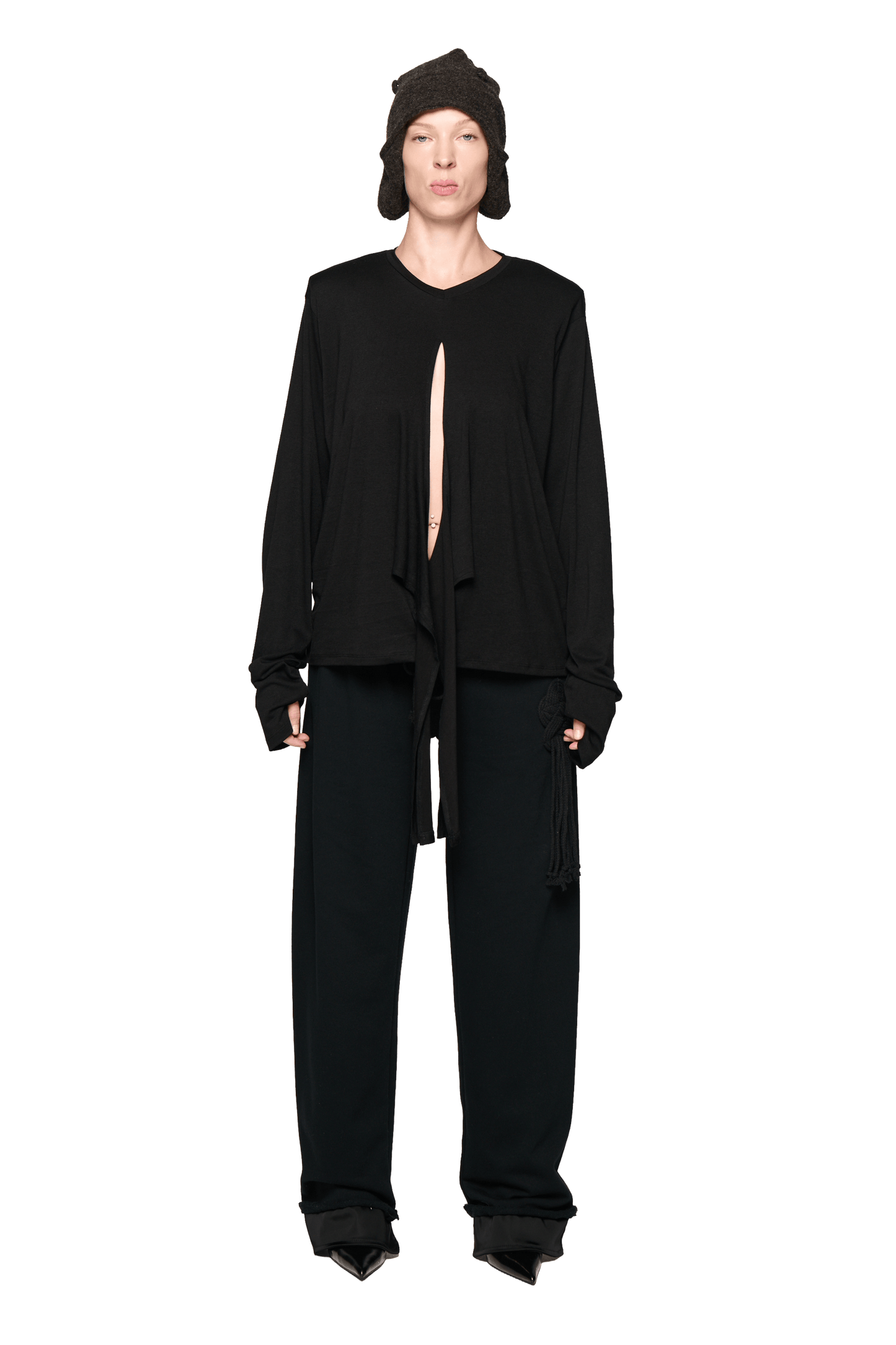 Scrunch Long Sleeve - Black-Karlaidlaw-APOC STORE