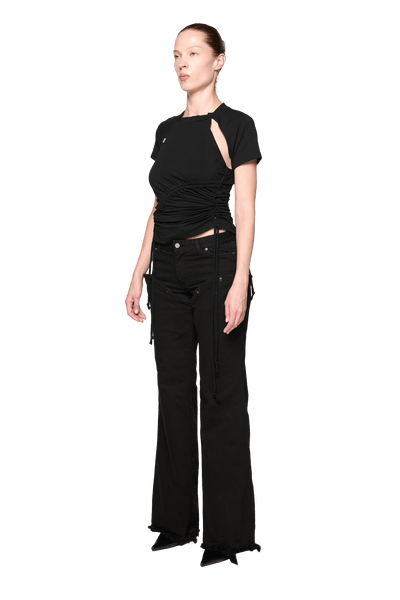 Run Off Denim V2 - Black