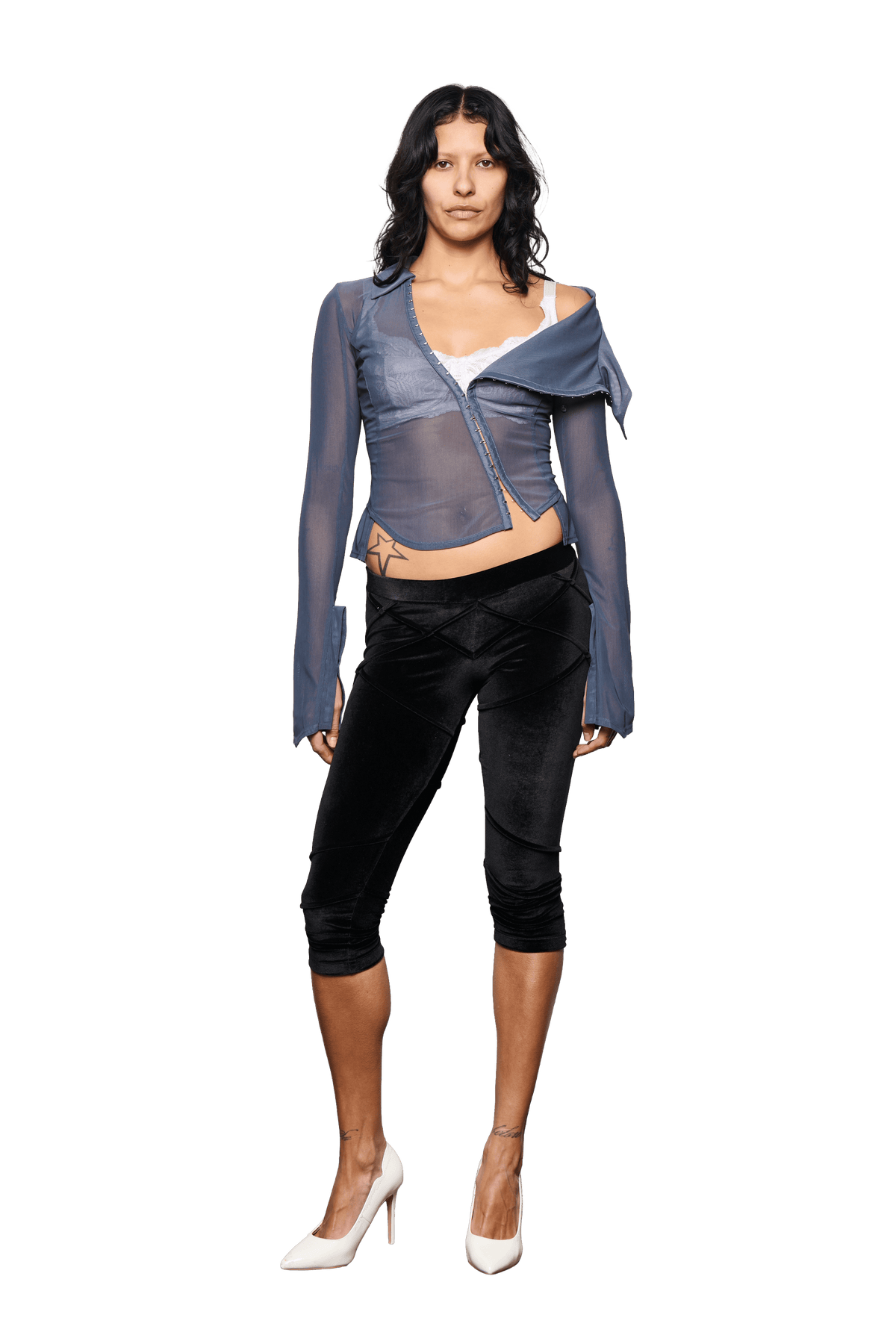 Haniya Sailor Top - Steel